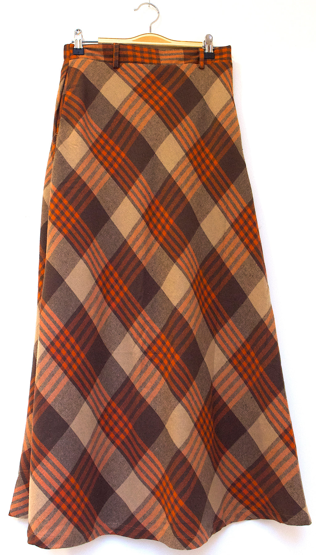Falda larga cuadros