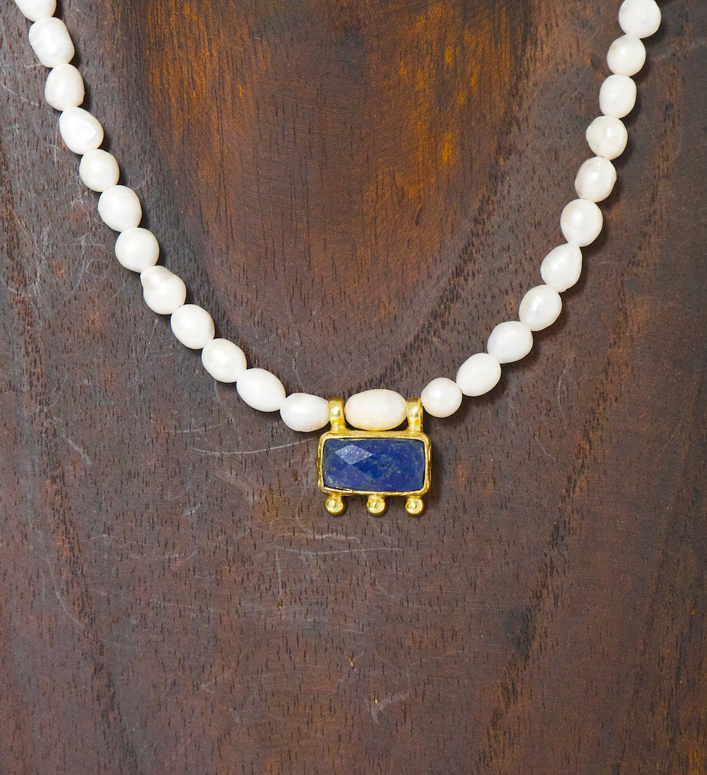 Collar Perla Azul