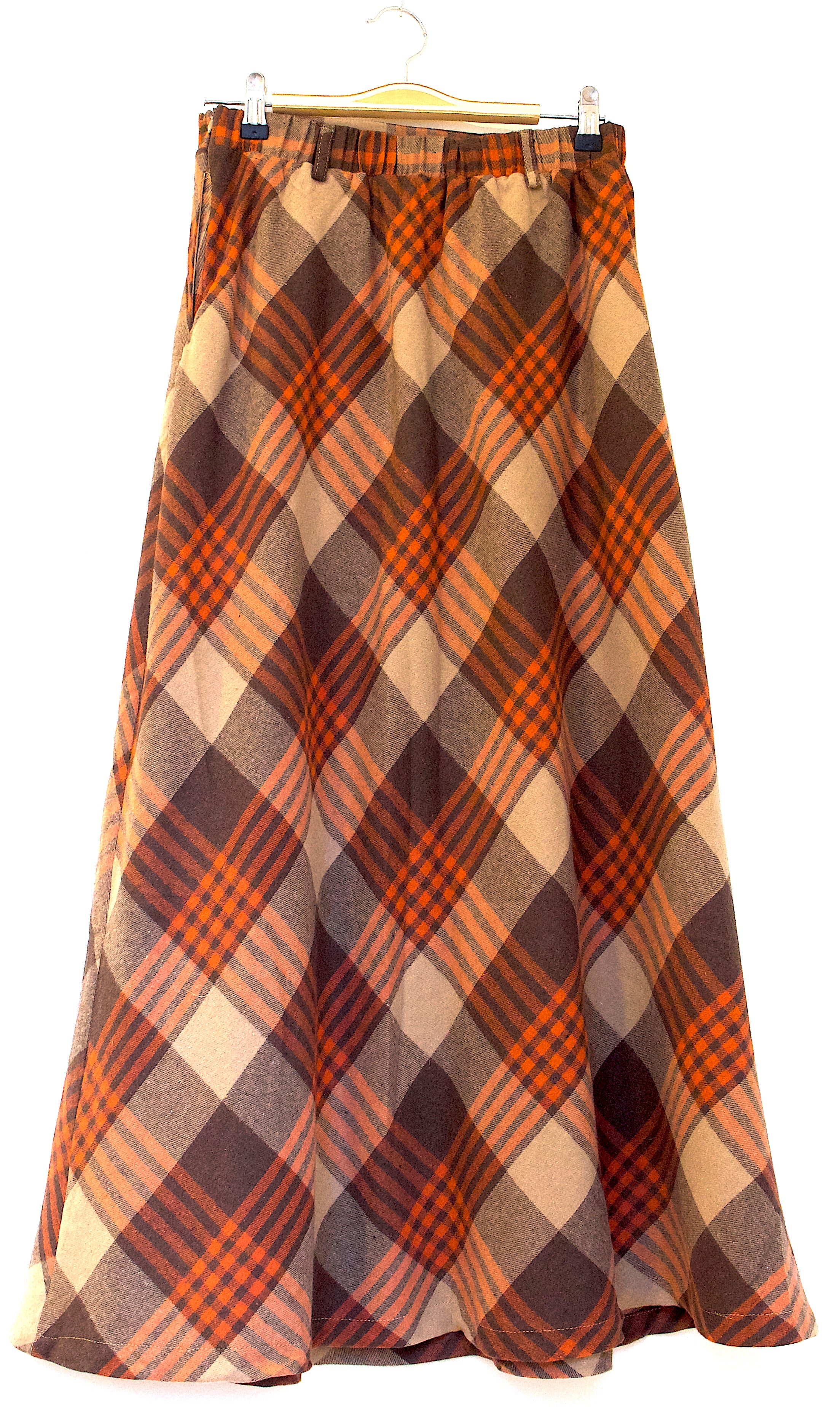 Falda larga cuadros